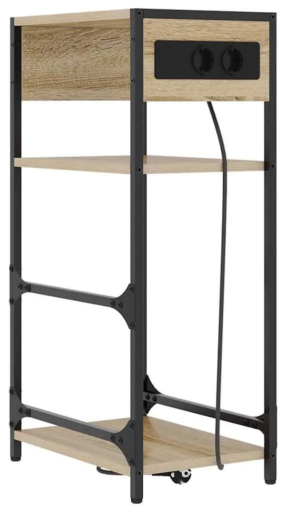 vidaXL Κομοδίνο Sonoma Δρυς 40 x 27 x 76 εκ Επεξεργασμένο ξύλο