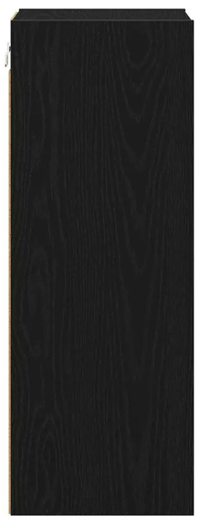 vidaXL Κρεμαστό ντουλάπι Riga Μαύρη Οξυά 30 x 29,5 x 80 εκ.