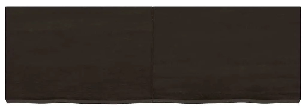 vidaXL Ράφι Τοίχου Σκούρο Καφέ 120x40x(2-6) εκ. Επεξ. Μασίφ Ξύλο Δρυός