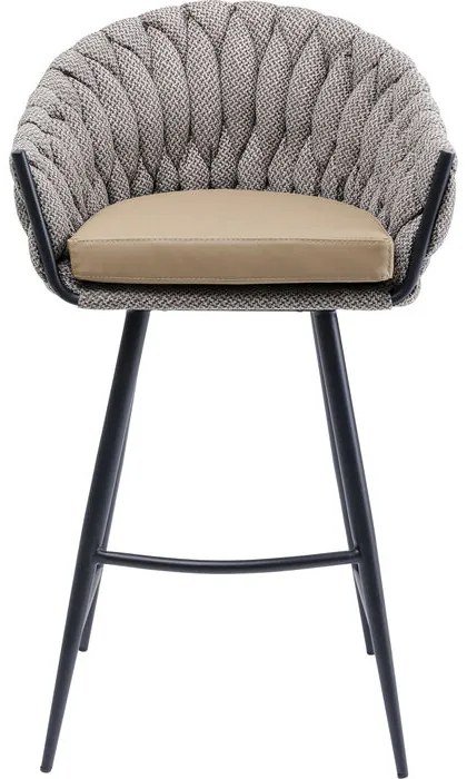 Σκαμπό Μπαρ Knot Tweed Ύφασμα Γκρι  60x50x103εκ - Γκρι