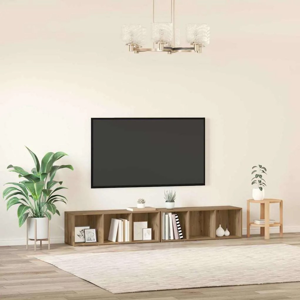 vidaXL Σετ επίπλου τηλεόρασης 2 pcs Artisan Oak Επεξεργασμένο ξύλο