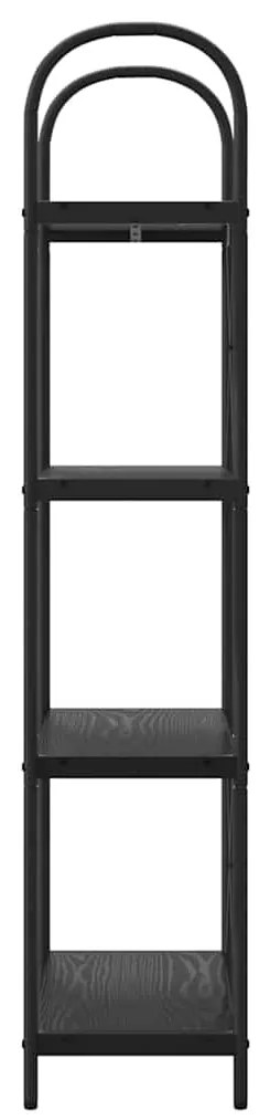 vidaXL Ράφι Βιβλίων Μαύρη δρυς 60 x 30 x 146 εκ Επεξεργασμένο ξύλο