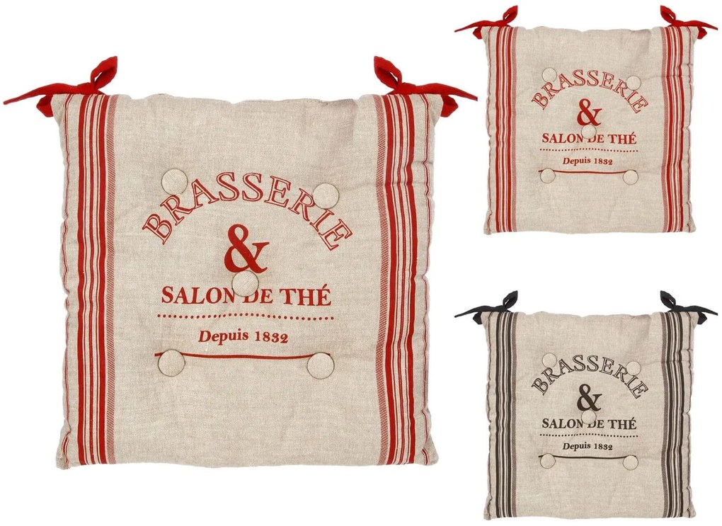 Διακοσμητικό Μαξιλάρι Καρέκλας Bistrot Atmosphera με διαστάσεις 40x40cm - Σε 2 επιλογές χρώματος