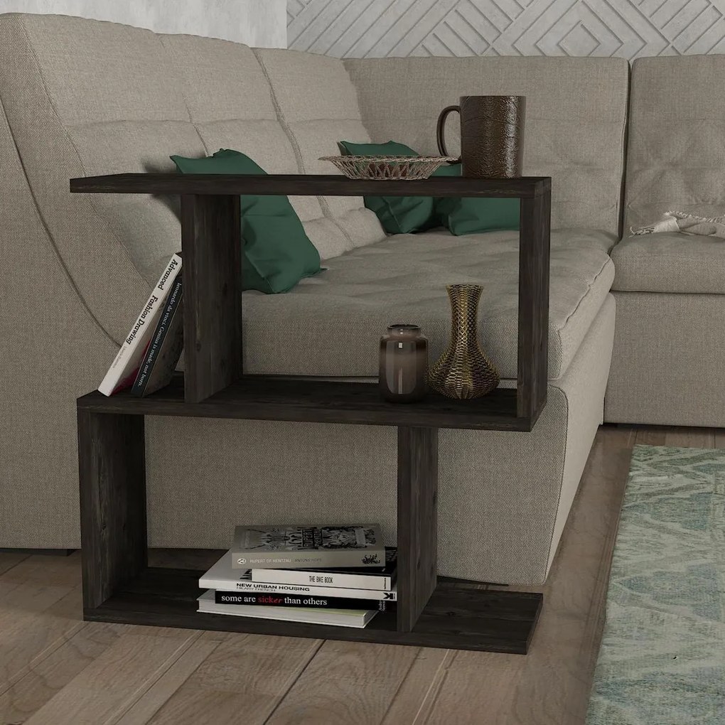 Τραπεζάκι Άκρης MATHRAKI Wenge Μοριοσανίδα/Μελαμίνη 60x20x60cm - 14410194 - 14410194