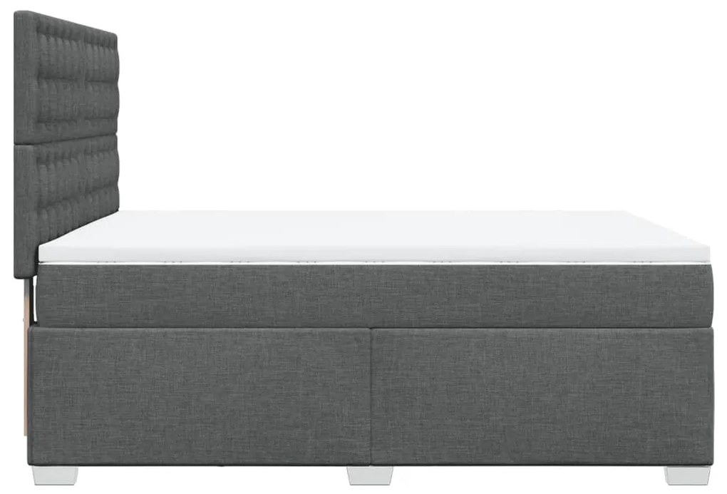 ΚΡΕΒΑΤΙ BOXSPRING ΜΕ ΣΤΡΩΜΑ ΣΚΟΥΡΟ ΓΚΡΙ 160X200 ΕΚ ΥΦΑΣΜΑΤΙΝΟ 3292854