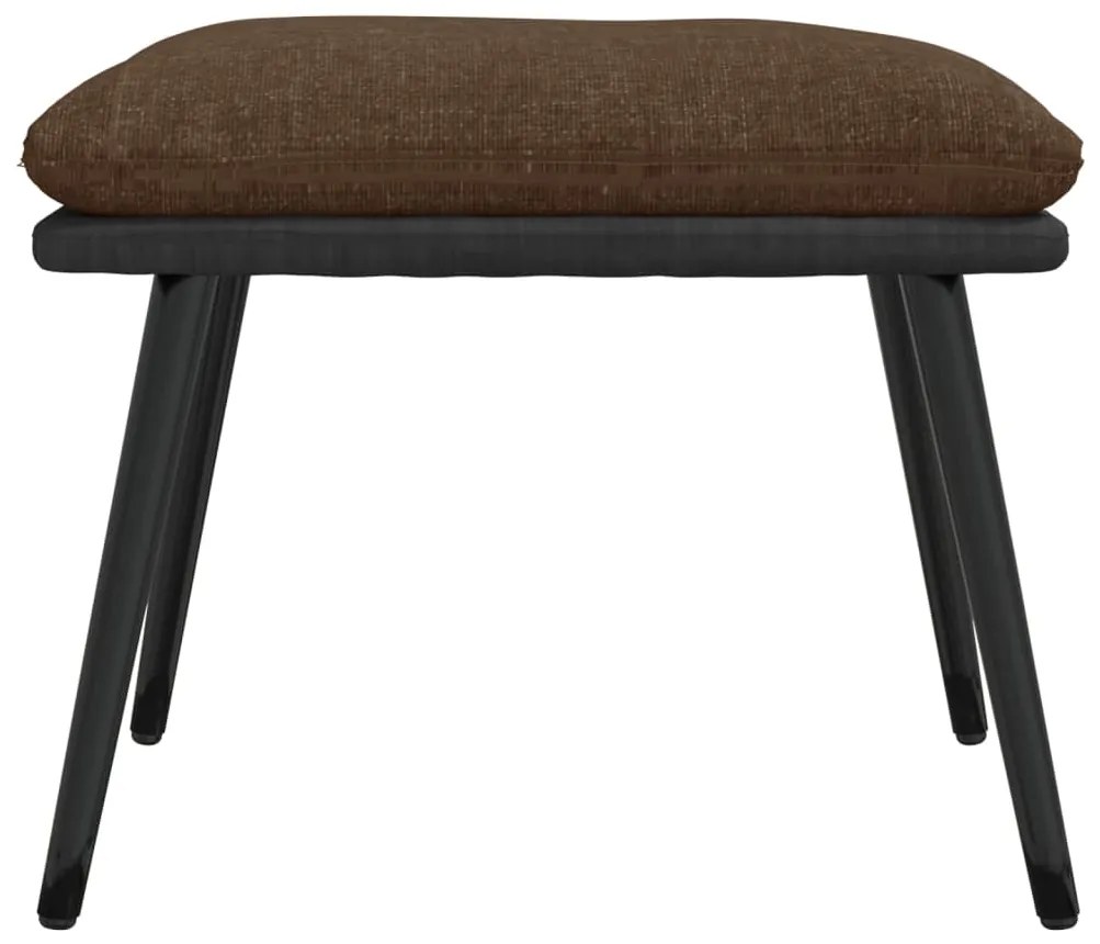 vidaXL Υποπόδιο Καφέ 45 x 29,5 x 39 εκ. Ύφασμα & Συνθετικό Δέρμα