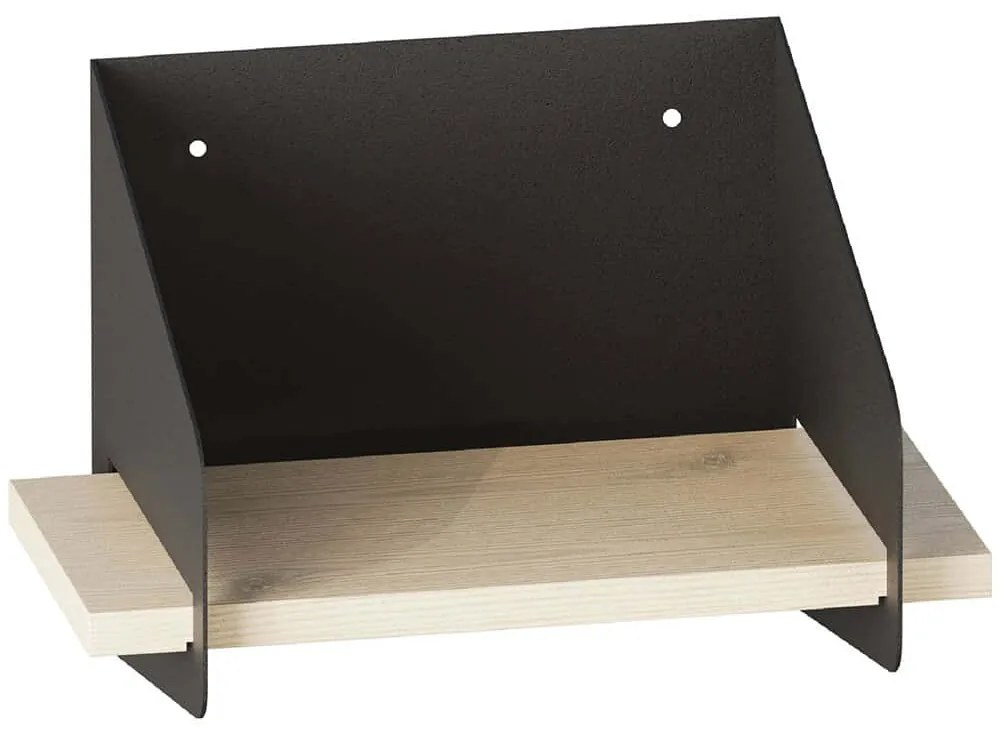 Ράφι Τοίχου Short Arm 491CRT1301 30x19x20cm Black