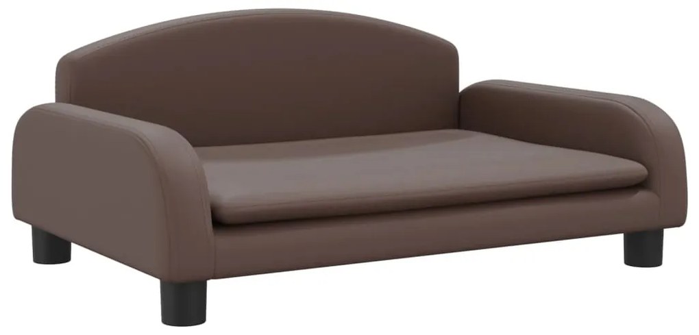 vidaXL Καναπές Παιδικός Καφέ 70 x 45 x 30 εκ. από Συνθετικό Δέρμα