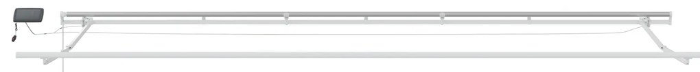 vidaXL Χειροκίνητη Αναδιπλούμενη Τέντα με Ριγέ LED 600x300 εκ.