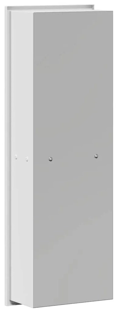 vidaXL Νίτσα Μπάνιου Λευκό 60 x 20 x 9.5 εκ Ανοξείδωτο ατσάλι