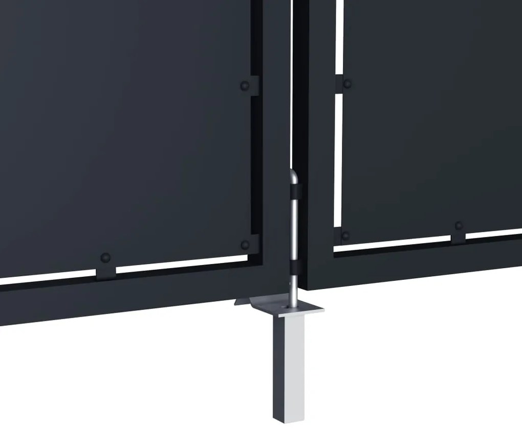 vidaXL Πόρτα Κήπου Ανθρακί 350x200 εκ. από Ατσάλι