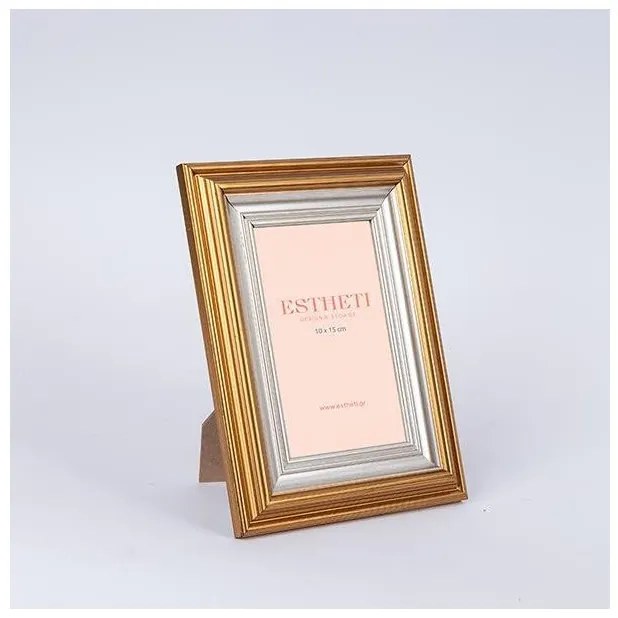 Κορνίζα Πλαστικό Χρυσό-Ασημί 10x15cm 756-12133 Estheti-756-12133-Χρυσό-Ασημί 756-12133