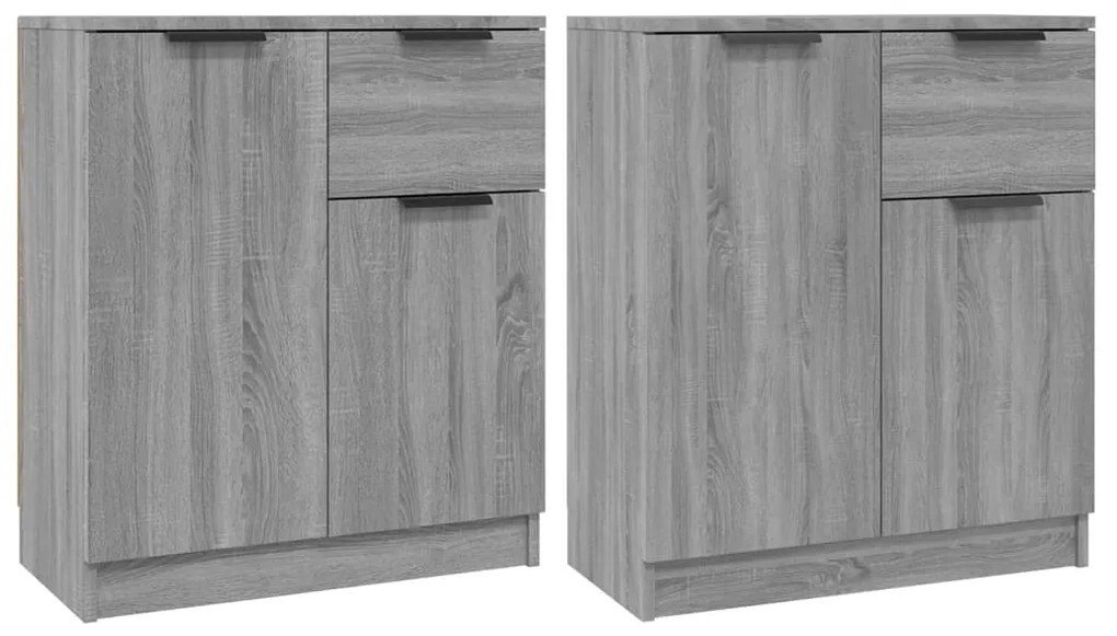 vidaXL Ντουλάπι 2 τεμ. Γκρι Sonoma 60x30x70 εκ. από Επεξεργασμένο Ξύλο