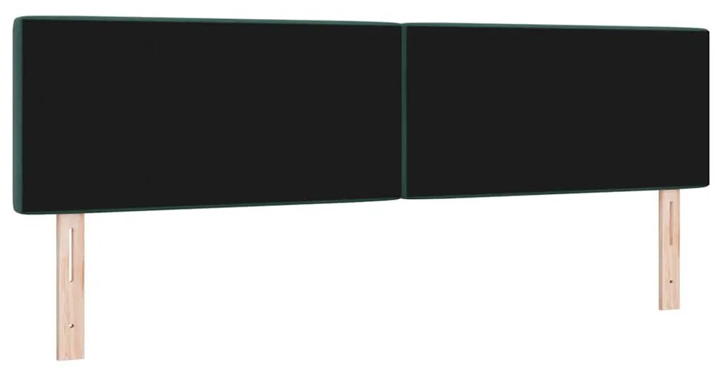 vidaXL Κεφαλάρι με κεφαλάρι Σκούρο Πράσινο 180 cm Τεχνητό Δέρμα