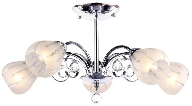 Φωτιστικό Οροφής Πολύφωτο Aca Cardinal FMX51495 Chrome/White