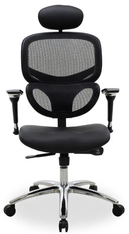 Καρέκλα γραφείου διευθυντή Freedom pakoworld Premium Quality μαύρο pu-mesh