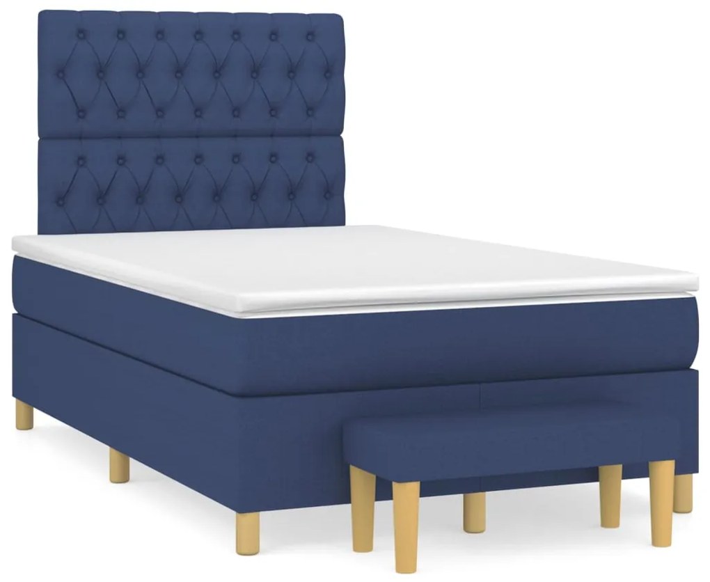 ΚΡΕΒΑΤΙ BOXSPRING ΜΕ ΣΤΡΩΜΑ ΜΠΛΕ 120X200 ΕΚ. ΥΦΑΣΜΑΤΙΝΟ 3137387