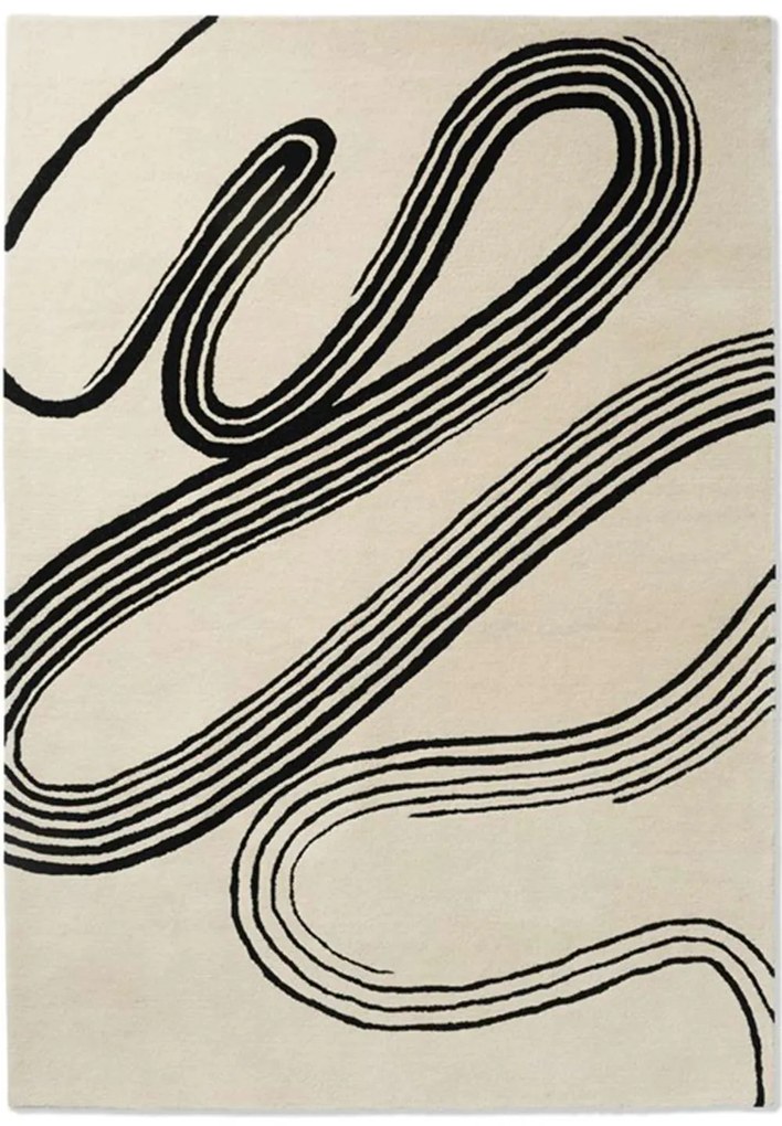 Χαλί Décor Flow Soft Sand 091309 White-Black Brink &amp; Campman 160X230cm