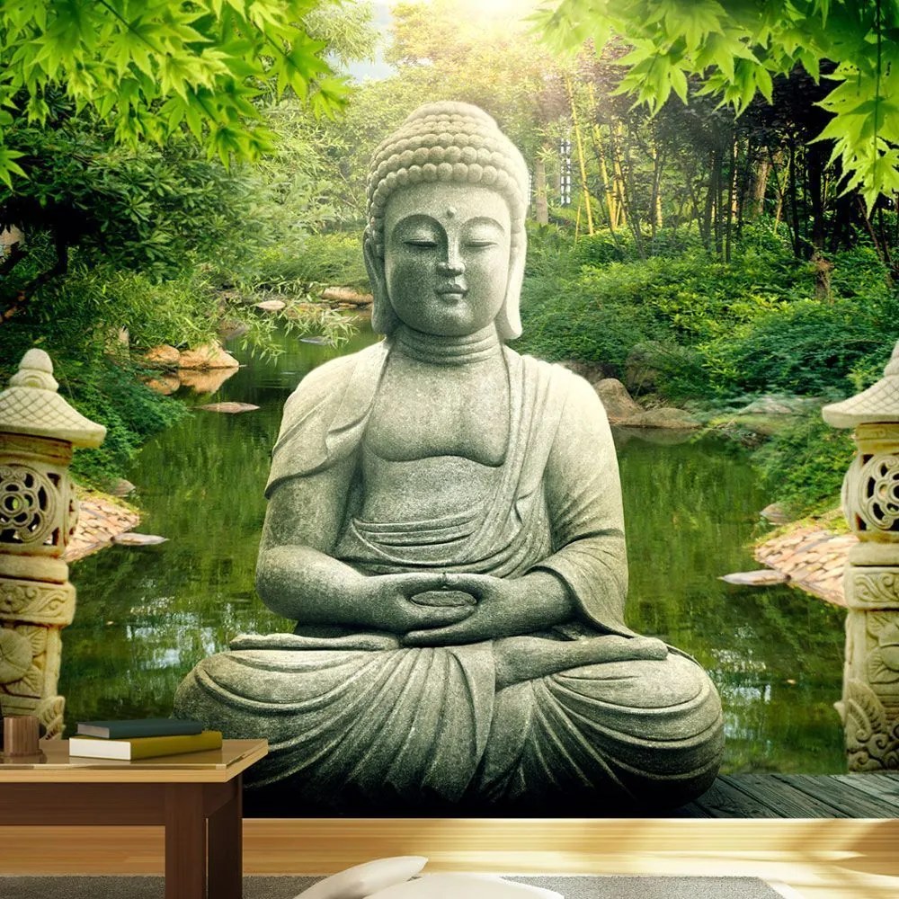 Αυτοκόλλητη φωτοταπετσαρία - Buddha's garden - 343x245