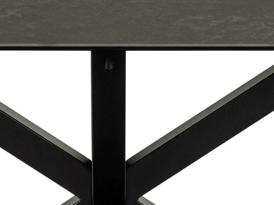Τραπέζι Oakland 582, Μαύρο, 76x90x160cm, 57 kg, Επεξεργασμένο γυαλί, Κεραμικός, Μέταλλο | Epipla1.gr