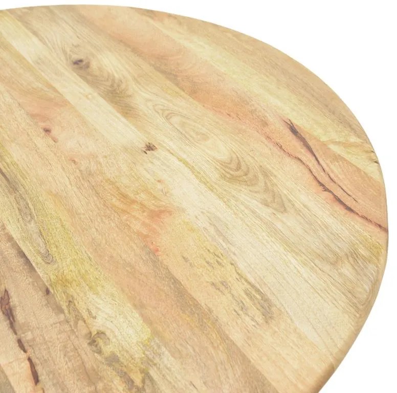 Τραπέζι Rahma I μασίφ ξύλο mango 3εκ σε φυσική απόχρωση Φ120x77εκ 120x120x77 εκ.