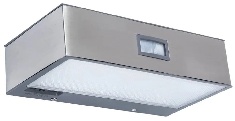 Φωτιστικό Τοίχου Ηλιακό Brick 6908501308 IP44 Led 4000K 4,8x9,5x18cm Silver Lutec