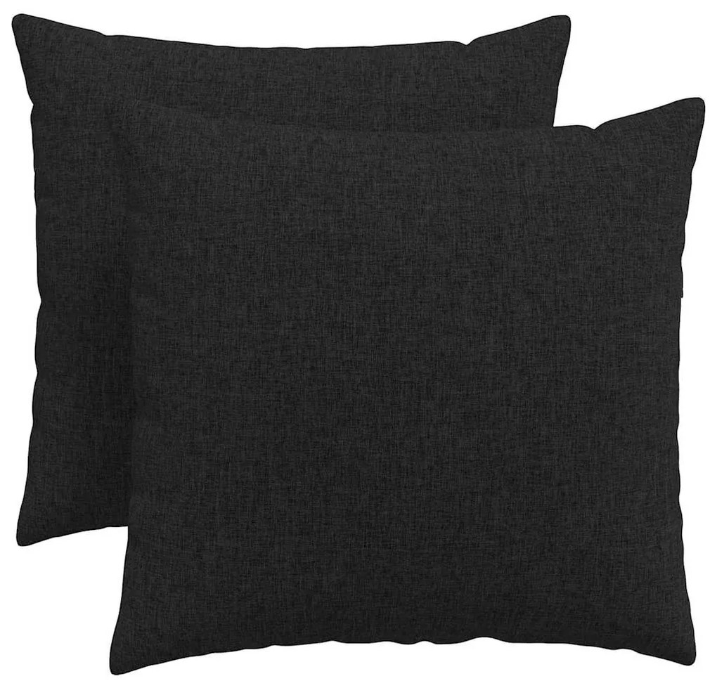 vidaXL Μαξιλάρι Καναπέ 2 pcs Μαύρο 50 x 50 cm ύφασμα