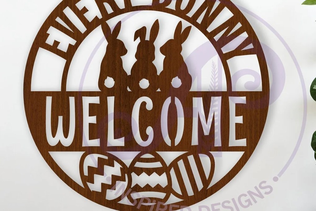 Intra απο ξύλο plywood  Χρώμα wenge 3mm-4mm πάχος - Κάθε λαγουδάκι καλωσορίσματος τοίχου, Δίασταση 40x50 cm INTRAFABR-95304312