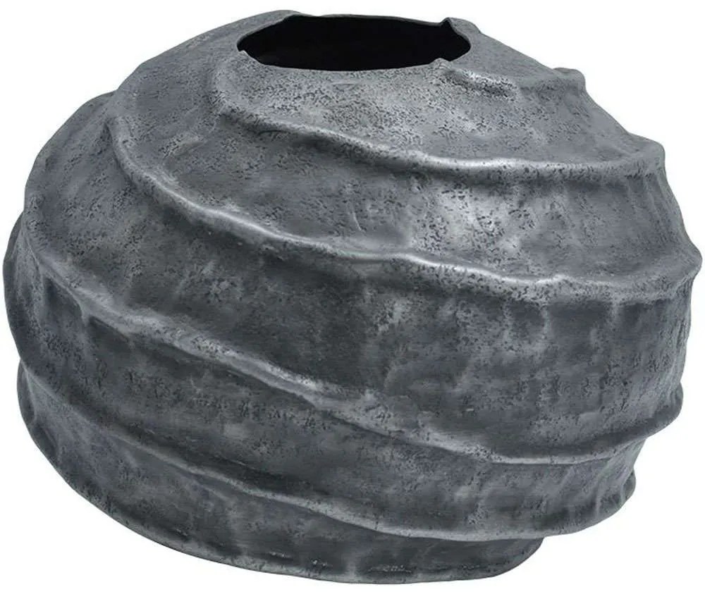 Βάζο 939-124-006 26x19cm Grey Aluminium