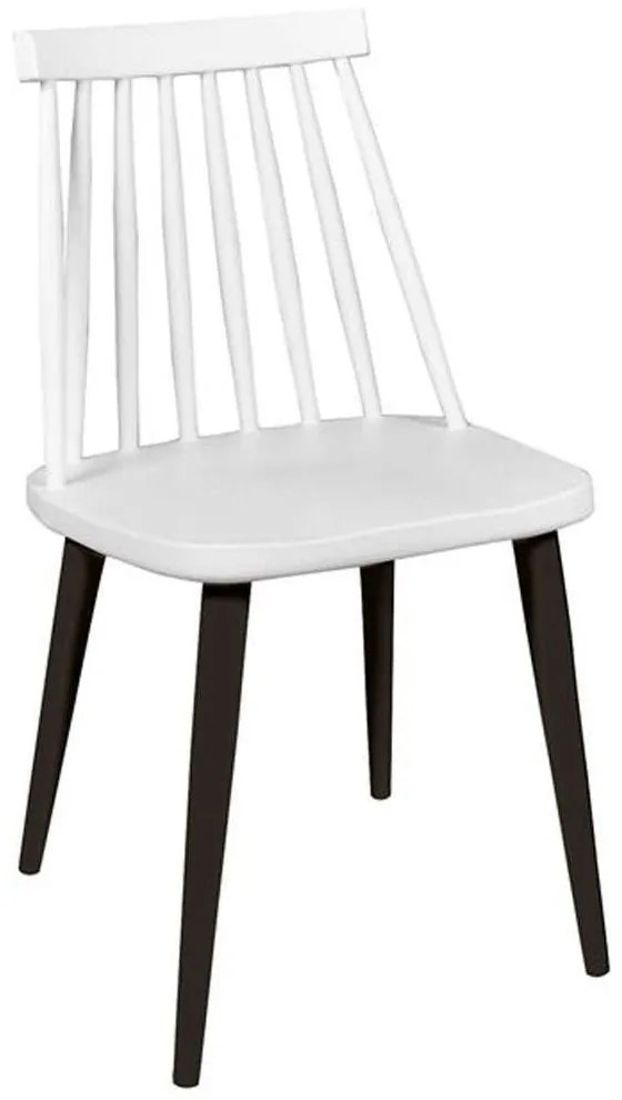 Καρέκλα Lavida ΕΜ139,21 43x48x77cm White-Black Metal, Polypropylene