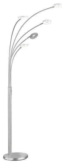 Επιδαπέδιο Φωτιστικό LED Μέταλλο Dent Η225 Φ79 Fischer Honsel-40333-Νίκελ Ματ 40333