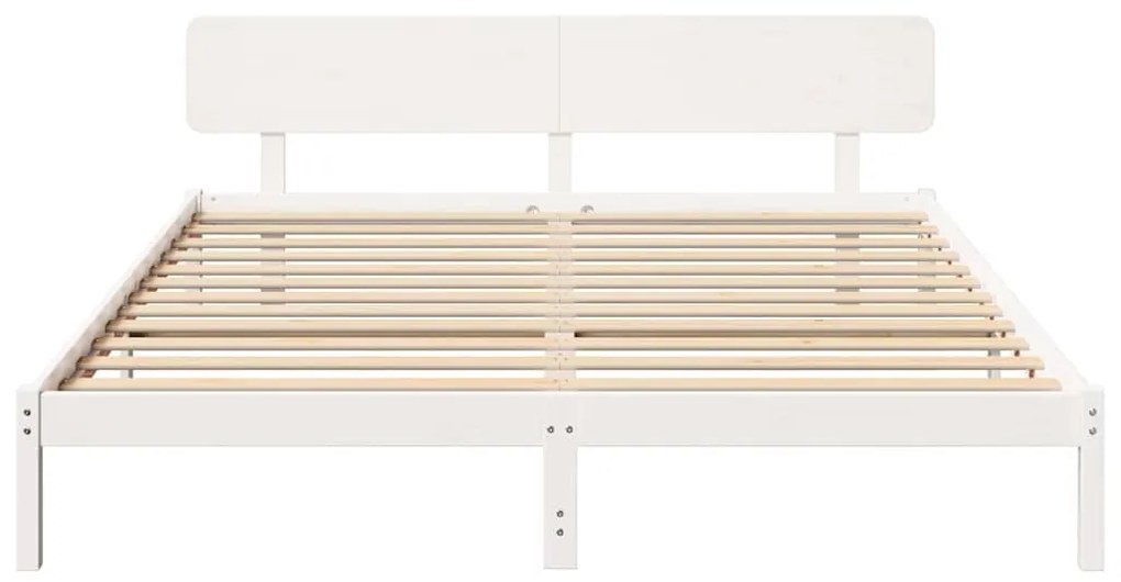 vidaXL Σκελετός Κρεβατιού Λευκό 180 x 200 cm Μασίφ ξύλο πεύκου