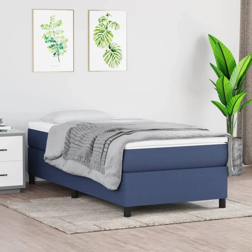 ΚΡΕΒΑΤΙ BOXSPRING ΜΕ ΣΤΡΩΜΑ ΜΠΛΕ 90X190 ΕΚ.ΥΦΑΣΜΑΤΙΝΟ 3144389