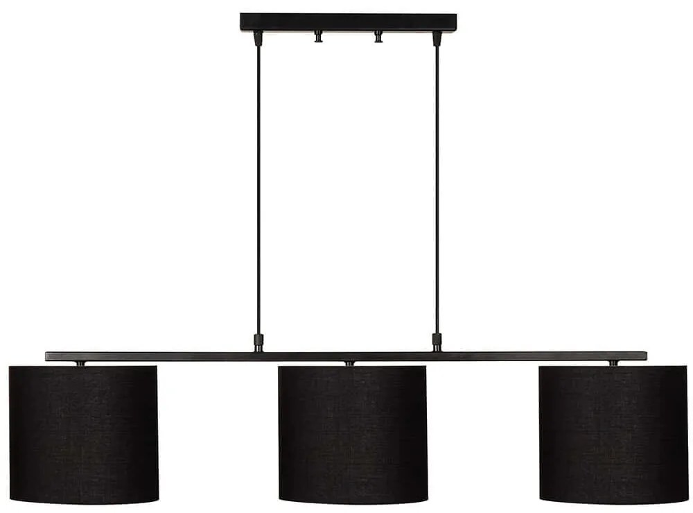Φωτιστικό Οροφής - Ράγα Valiz 892OPV1851 110x20x120cm 3xE27 40W Black Opviq