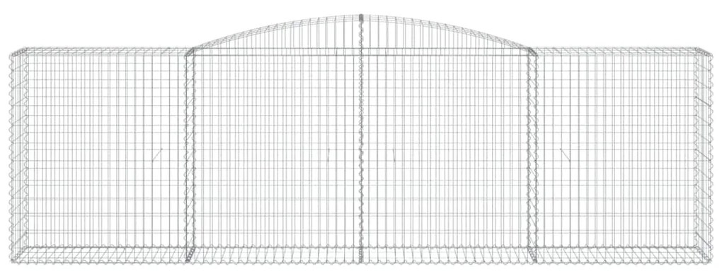 vidaXL Συρματοκιβώτια Τοξωτά 7 τεμ. 400x50x120/140 εκ. Γαλβαν. Ατσάλι