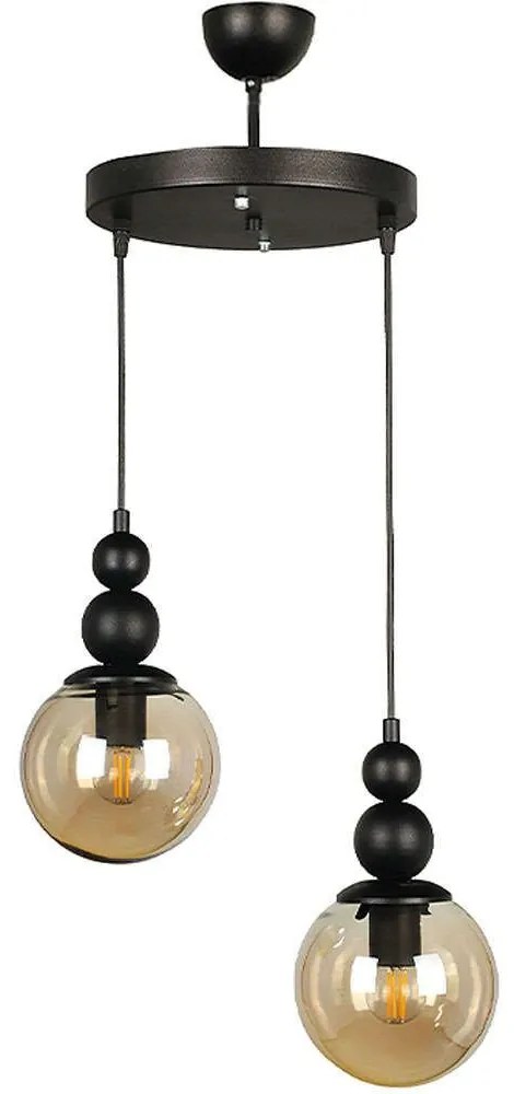 Φωτιστικό Οροφής Latona 0189389 25x25x80cm 2xE27 60W Black Megapap Metal