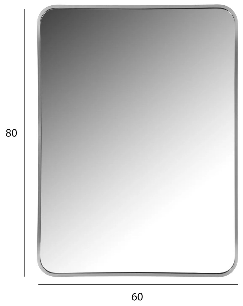 ΚΑΘΡΕΠΤΗΣ ΤΟΙΧΟΥ HM9584.40 ΣΚΕΛΕΤΟΣ ΑΛΟΥΜΙΝΙΟΥ ΑΣΗΜΙ 60x3x80Υεκ.