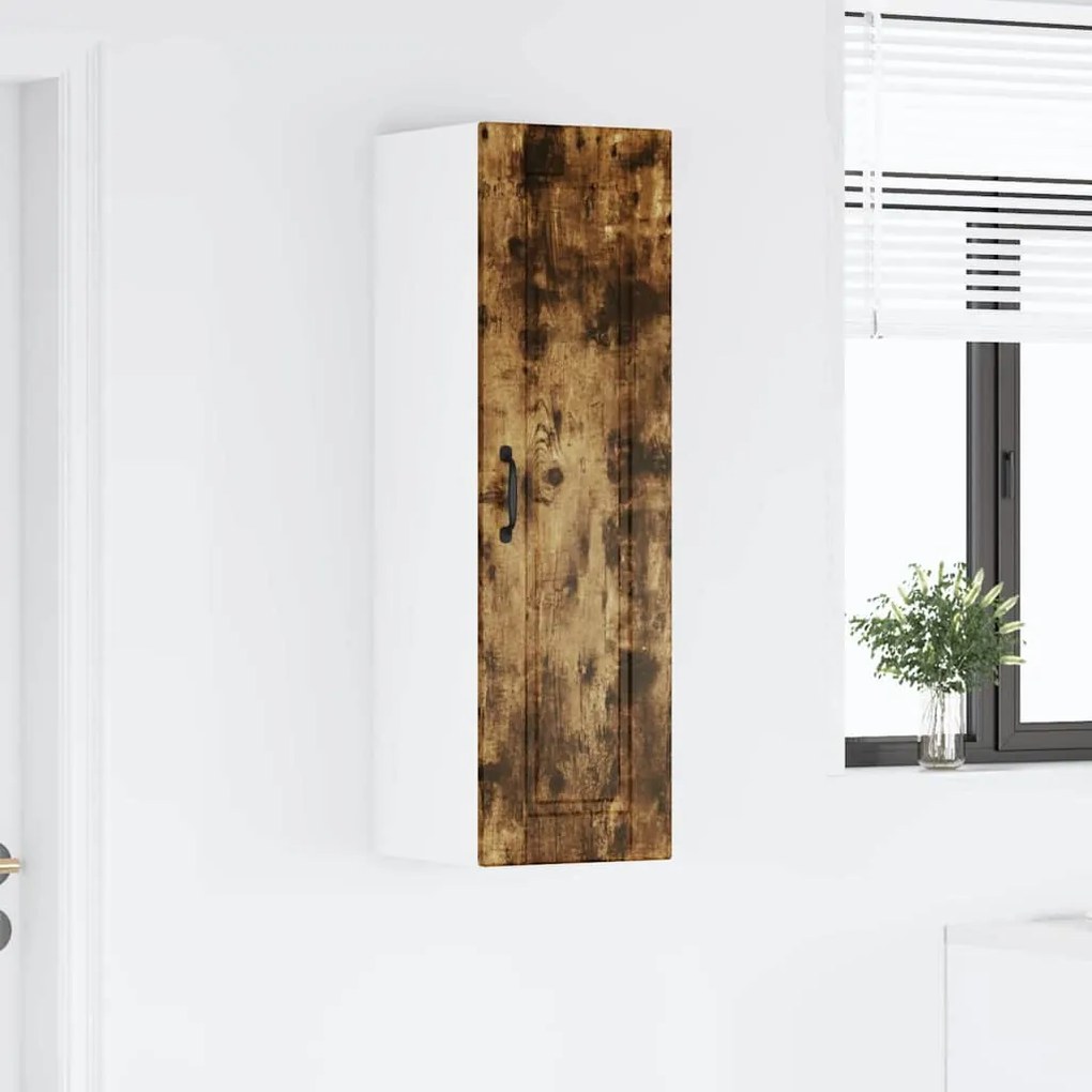 vidaXL Κρεμαστό ντουλάπι κουζίνας Καπνιστό Δρύς 30 x 31 x 100 εκ.