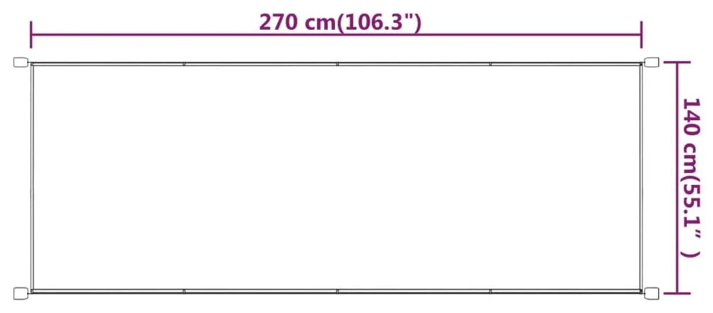 vidaXL Τέντα Κάθετη Μπλε 140 x 270 εκ. από Ύφασμα Oxford