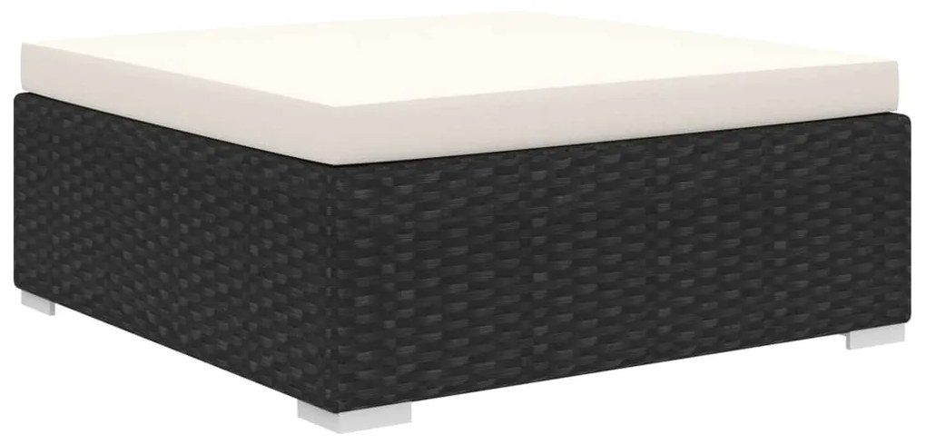 vidaXL Σαλόνι Κήπου 11 Τεμαχίων Μαύρο από Συνθετικό Ρατάν με Μαξιλάρια