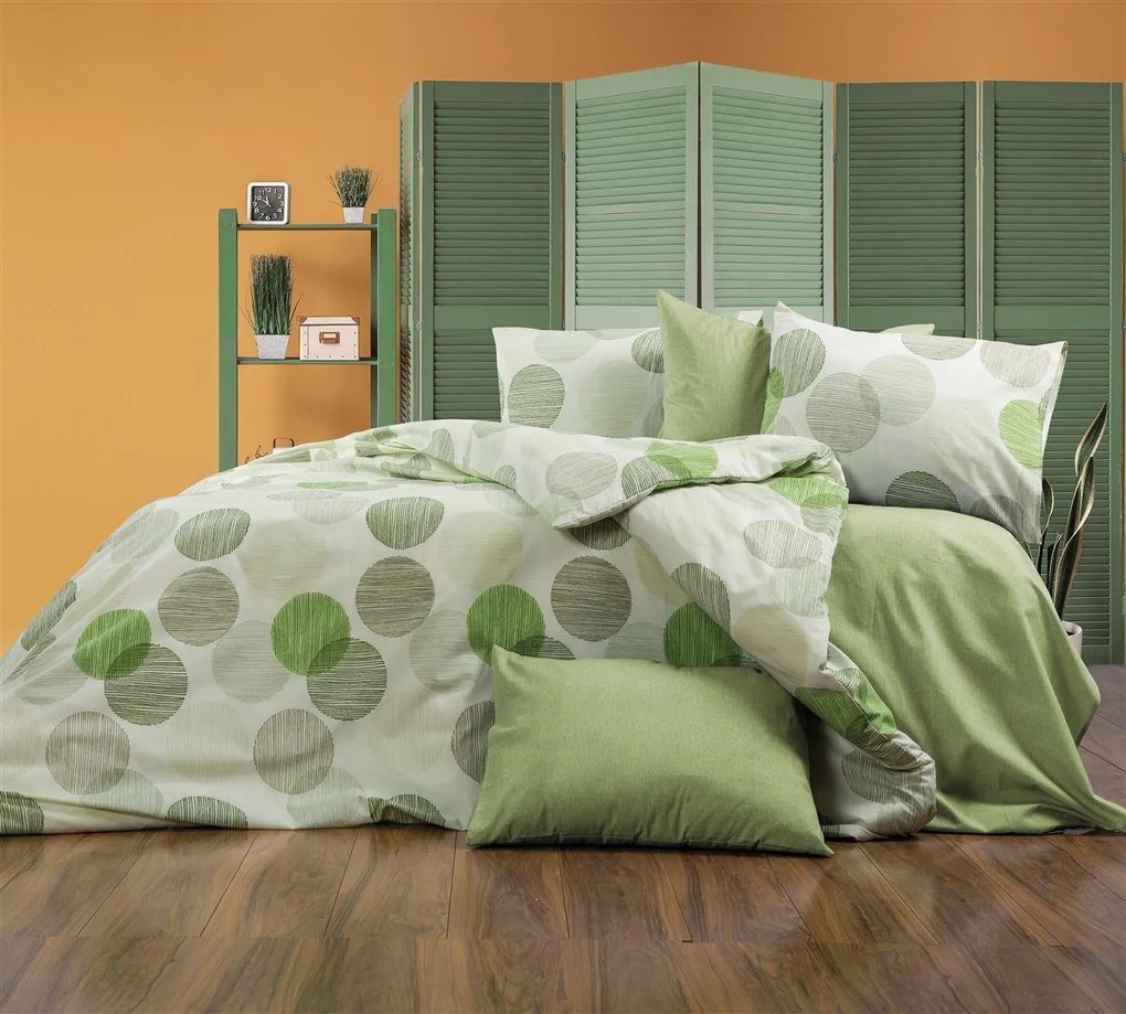 Παπλωματοθήκη Polycotton Μονή 160x240εκ. Κοραλία 468 Green DimCol