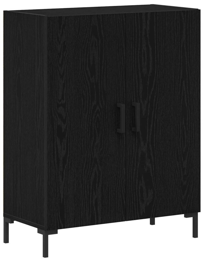 vidaXL Highboard 2 pcs Μαύρη Οξυά Επεξεργασμένο ξύλο