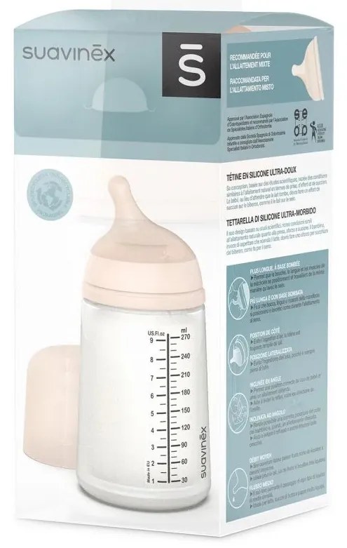 Suavinex Μπιμπερό Anti Colic Zero 270ml +3μ Μεσαία Ροή