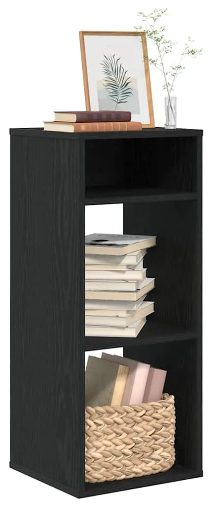 Βιβλιοθήκη με 5 Ράφια Μαύρη 34x31x80 εκ. Επεξεργασμένο Ξύλο