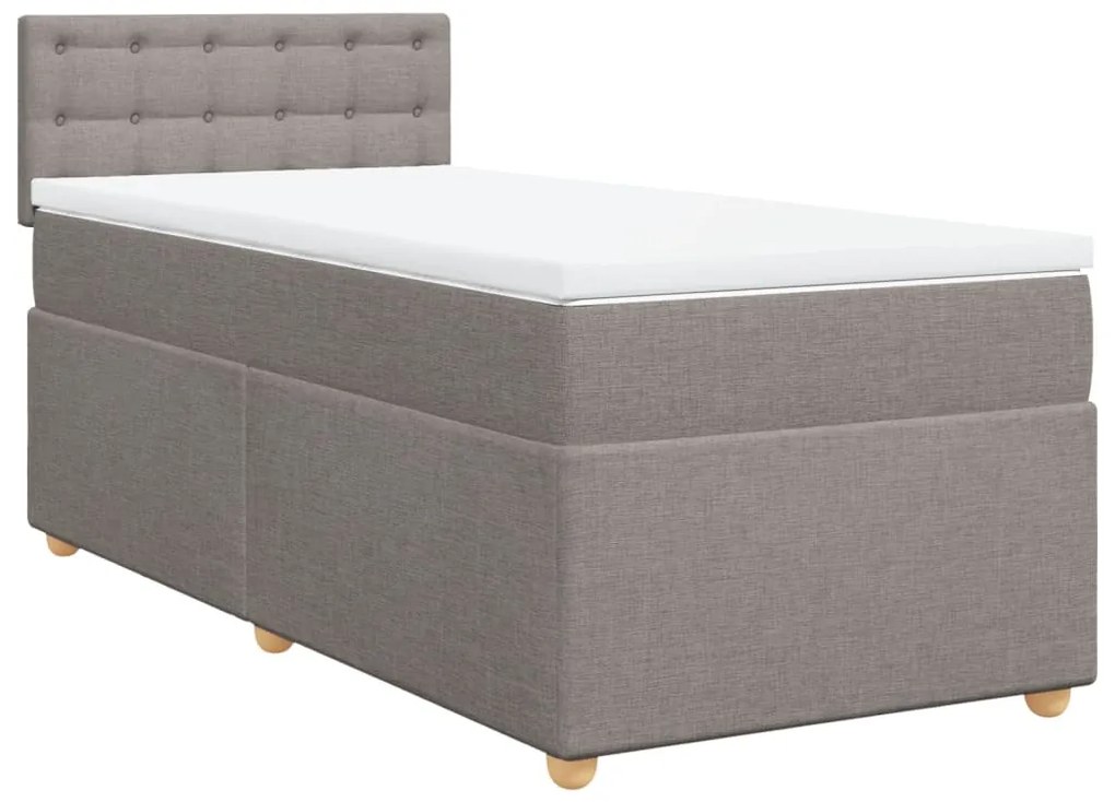 ΚΡΕΒΑΤΙ BOXSPRING ΜΕ ΣΤΡΩΜΑ TAUPE 90X190 ΕΚ.ΥΦΑΣΜΑΤΙΝΟ 3286553