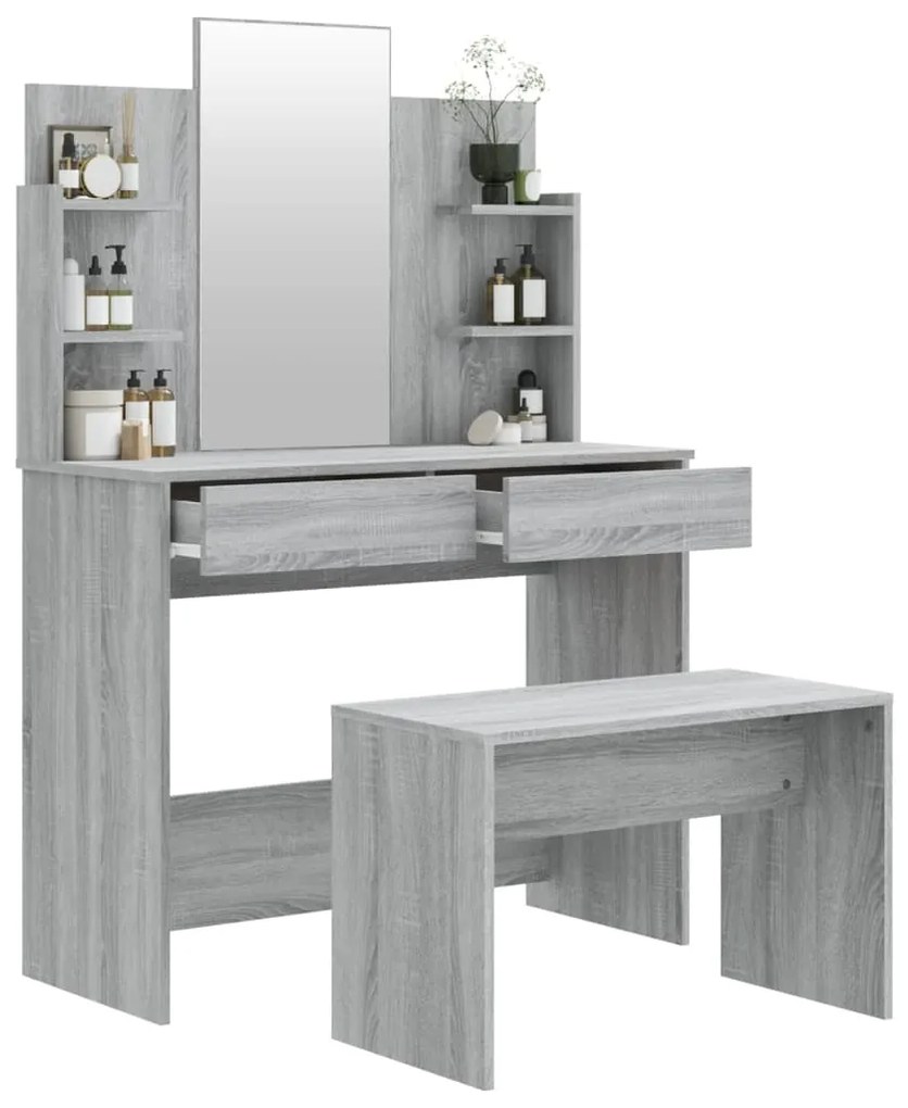 vidaXL Μπουντουάρ Σετ Sonoma Δρυς 96x40x142 εκ.