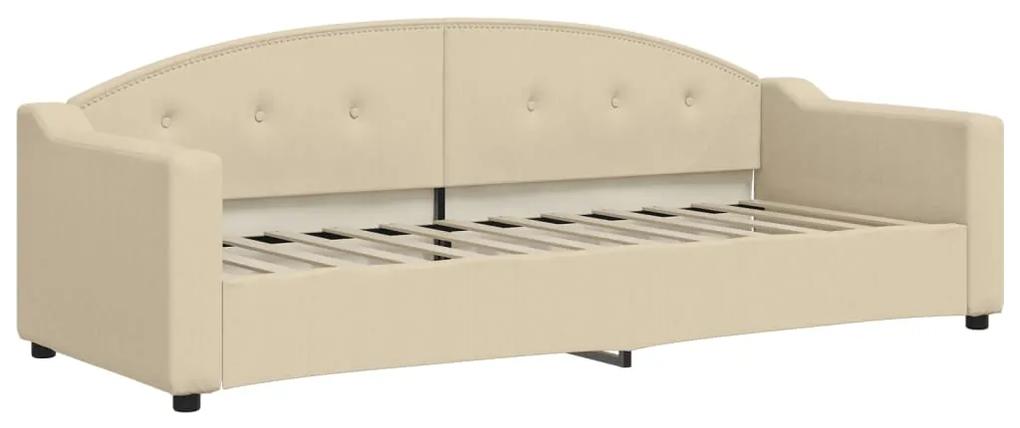 vidaXL Καναπές Κρεβάτι Κρεμ 80 x 200 εκ. Υφασμάτινος