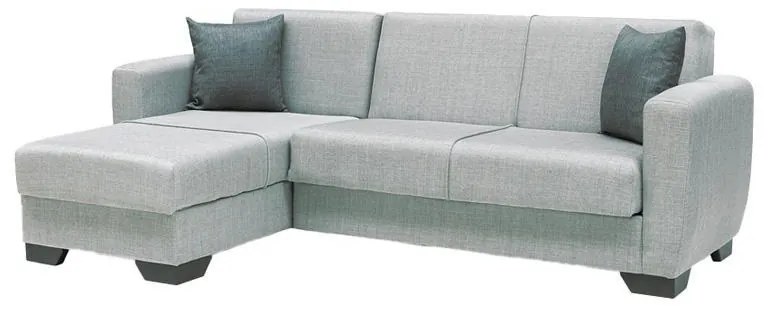 Γωνιακός Καναπές Κρεβάτι New Dolce Fylliana Ανοιχτό Γκρί 240x146x85εκ 240x146x85 εκ.