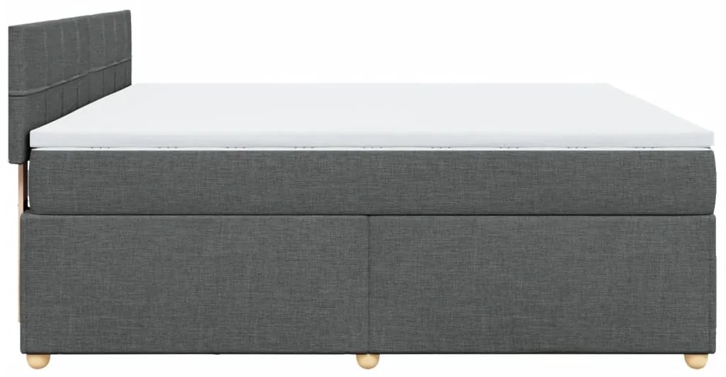 ΚΡΕΒΑΤΙ BOXSPRING ΜΕ ΣΤΡΩΜΑ ΣΚΟΥΡΟ ΓΚΡΙ 180X200 ΕΚ ΥΦΑΣΜΑΤΙΝ 3289060