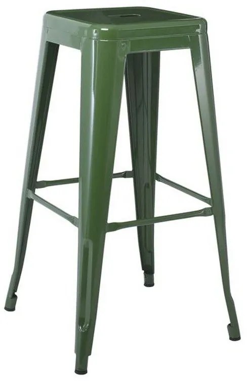 Σκαμπό Bar Relix Ε5190,3W 43x43x76cm Green Μέταλλο